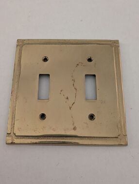 VTG Gatco Brass/ Gold Light Switch Cover Made in Taiwan
